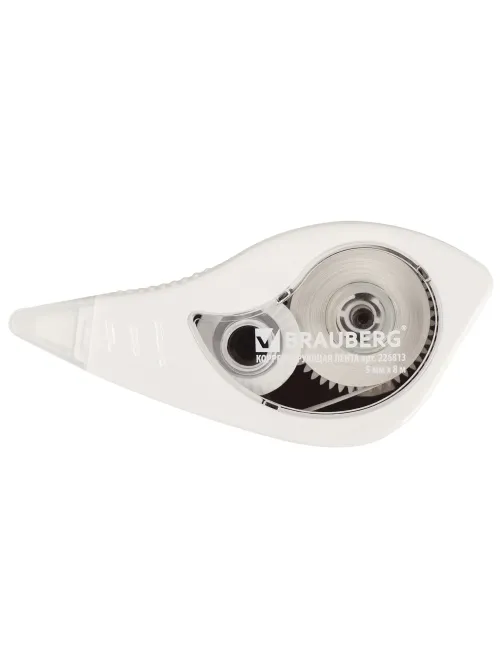 Корректирующая лента BRAUBERG BLACK&WHITE, 5 мм х 8 м, корпус белый, механизм перемотки, блистер, 226813