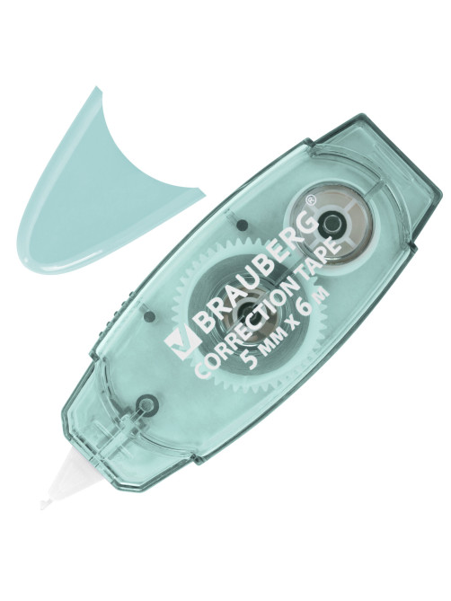 Корректирующая лента BRAUBERG PASTEL, 5 мм х 6 м, ВЫГОДНАЯ УПАКОВКА 3 штуки в блистере, 272658