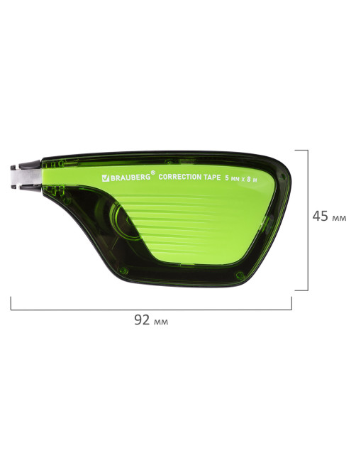 Корректирующая лента BRAUBERG ULTRA COLOR, 5 мм х 8 м, корпус ассорти, дисплей, 229065