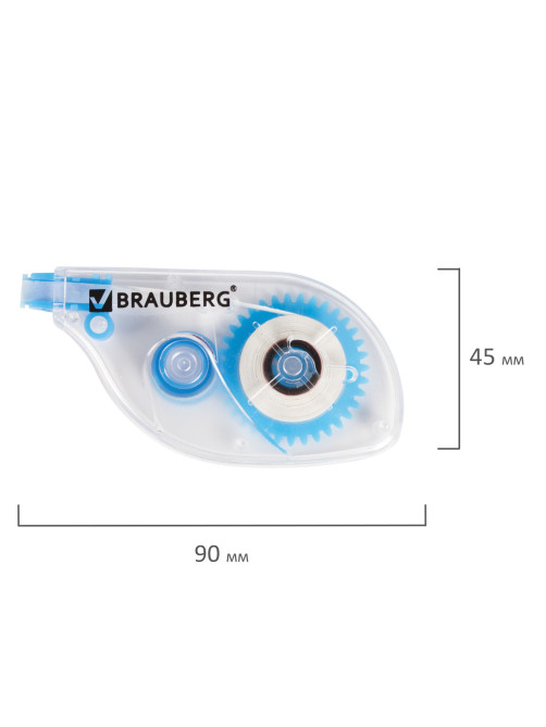 Корректирующая лента BRAUBERG, 5 мм х 6 м, в блистере, 221685