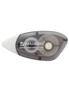 Корректирующая лента BRAUBERG BLACK&WHITE, 5 мм х 8 м, корпус черный тонированный, механизм перемотки, блистер, 227800