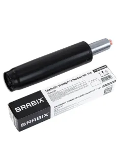 Газлифт прочный BRABIX HD-100 короткий, черный, в открытом виде 346 мм, d 50 мм, класс 4, 533075