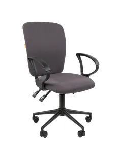 Кресло офисное Chairman CH 9801, пятилучие металл, ткань, серое, 7150936