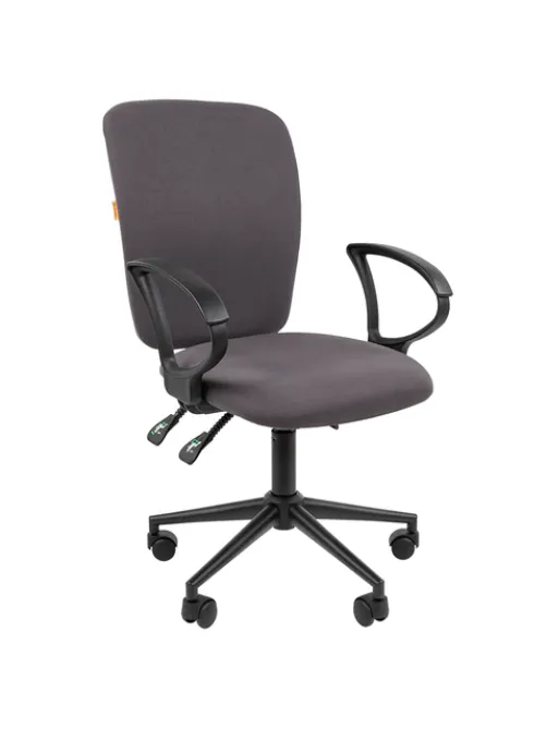 Кресло офисное Chairman CH 9801, пятилучие металл, ткань, серое, 7150936