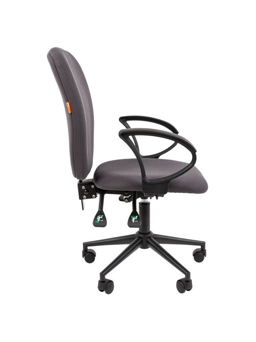 Кресло офисное Chairman CH 9801, пятилучие металл, ткань, серое, 7150936