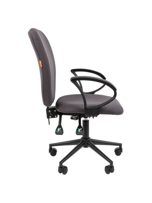 Кресло офисное Chairman CH 9801, пятилучие металл, ткань, серое, 7150936