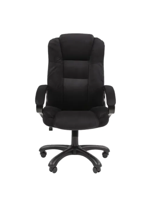Кресло офисное Chairman CH 600, велюр, черное, 7158676