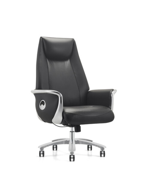 Кресло HAWASAN (ХАВАСАН) PREMIUM EX-800, до 200 кг, синхромеханизм, алюминий, экокожа, черное, 533234