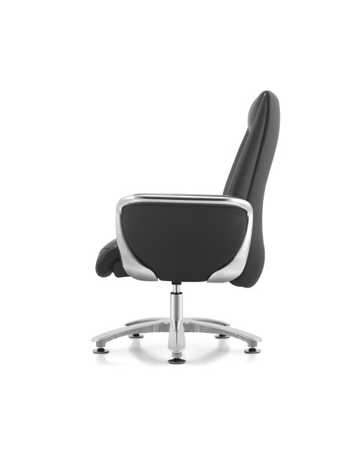 Кресло HAWASAN (ХАВАСАН) PREMIUM EX-801, до 200 кг, алюминий, экокожа, черное, 533235