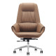 Кресло HAWASAN (ХАВАСАН) PREMIUM EX-810, алюминий, экокожа, коричневое, 533236