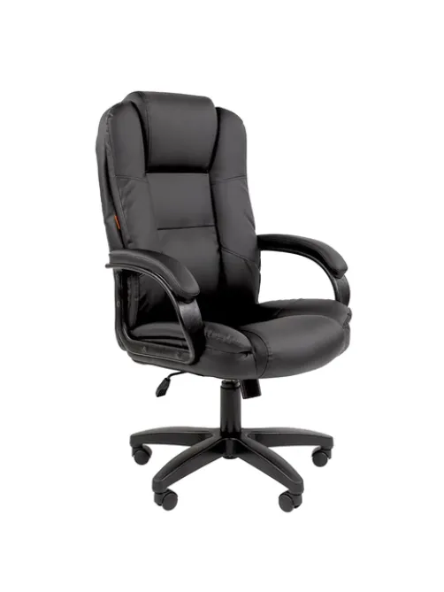 Кресло офисное Chairman CH 600 LT, экокожа, черное, 7158667