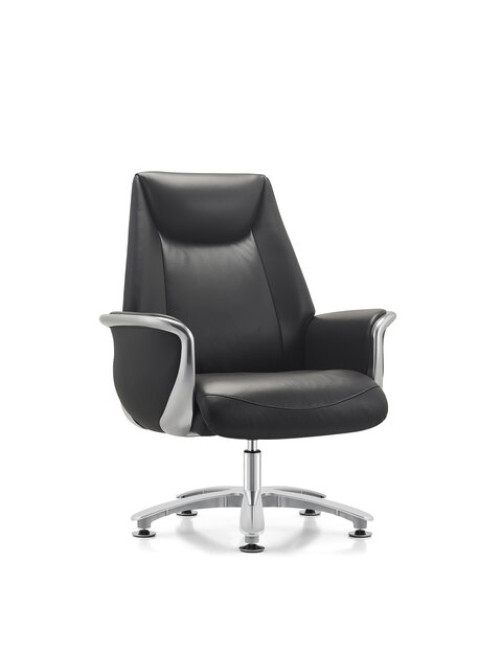 Кресло HAWASAN (ХАВАСАН) PREMIUM EX-801, до 200 кг, алюминий, экокожа, черное, 533235