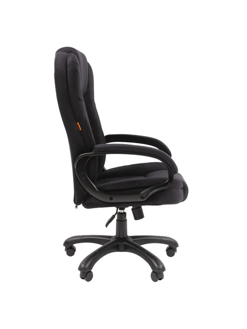Кресло офисное Chairman CH 600, велюр, черное, 7158676