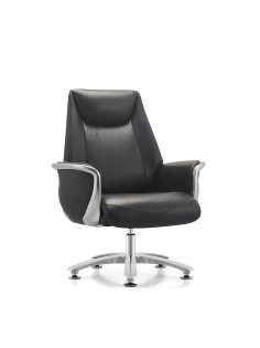Кресло HAWASAN (ХАВАСАН) PREMIUM EX-801, до 200 кг, алюминий, экокожа, черное, 533235