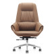 Кресло HAWASAN (ХАВАСАН) PREMIUM EX-810, алюминий, экокожа, коричневое, 533236
