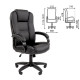 Кресло офисное Chairman CH 600 LT, экокожа, черное, 7158667
