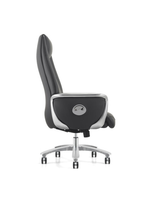 Кресло HAWASAN (ХАВАСАН) PREMIUM EX-800, до 200 кг, синхромеханизм, алюминий, экокожа, черное, 533234