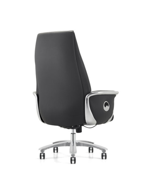 Кресло HAWASAN (ХАВАСАН) PREMIUM EX-800, до 200 кг, синхромеханизм, алюминий, экокожа, черное, 533234