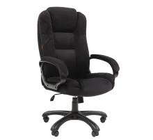 Кресло офисное Chairman CH 600, велюр, черное, 7158676