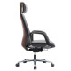 Кресло HAWASAN (ХАВАСАН) PREMIUM EX-820, синхромеханизм, слайдер, экокожа, графит/коричневое, 533238