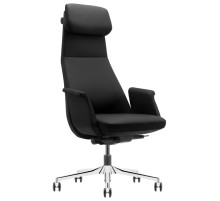 Кресло HAWASAN (ХАВАСАН) PREMIUM EX-840 STELLAR, синхромеханизм, алюминий, экокожа, черное, 533241