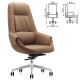Кресло HAWASAN (ХАВАСАН) PREMIUM EX-810, алюминий, экокожа, коричневое, 533236