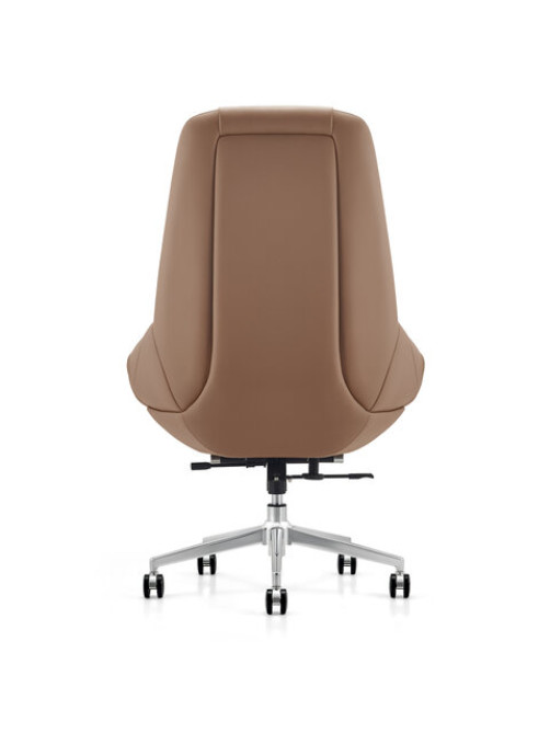 Кресло HAWASAN (ХАВАСАН) PREMIUM EX-810, алюминий, экокожа, коричневое, 533236
