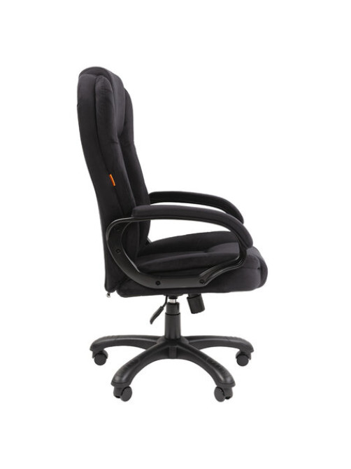 Кресло офисное Chairman CH 600, велюр, черное, 7158676