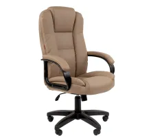 Кресло офисное Chairman CH 600 LT, экокожа, бежевое, 7158660