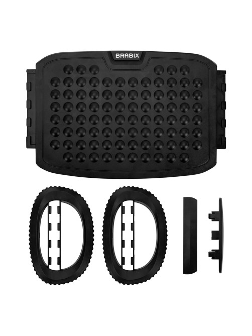 Подставка для ног BRABIX Ultra 3 35,5х25,5 см, возможность качания, 2 уровня высоты, 533038