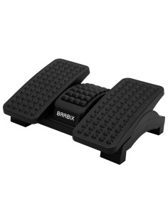 Подставка для ног BRABIX Ultra 5 43х32 см, массажер, регулировка угла наклона, 2 платформы, 533040