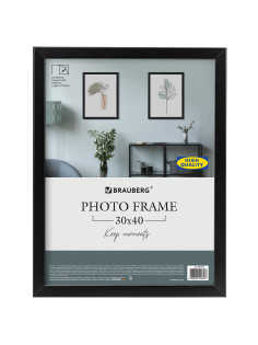 Рамка 30х40 см небьющаяся, аналог IKEA, багет 21 мм, МДФ, BRAUBERG 