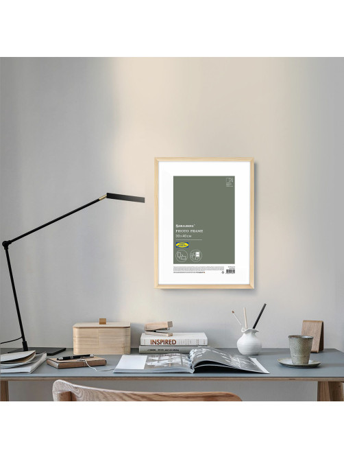 Рамка 30х40 см небьющаяся, аналог IKEA, багет 12 мм, дерево, BRAUBERG 