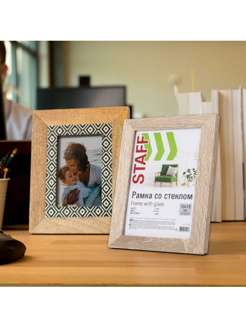 Рамка 10х15 см, небьющаяся, STAFF 