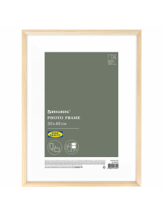 Рамка 30х40 см небьющаяся, аналог IKEA, багет 12 мм, дерево, BRAUBERG 