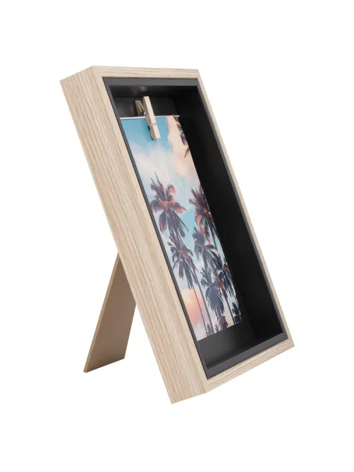 Рамка из МДФ BRAUBERG LOFT BLACK BOX, фото 13х18 см, с прищепкой, 20х25 см, 391290