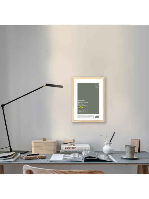 Рамка 21х30 см небьющаяся, аналог IKEA, багет 12 мм дерево, BRAUBERG 