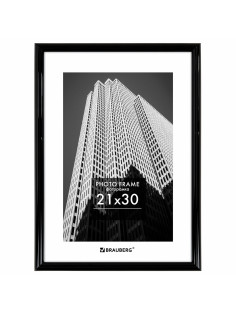 Рамка 21х30 см небьющаяся, багет 14 мм, пластик, BRAUBERG 