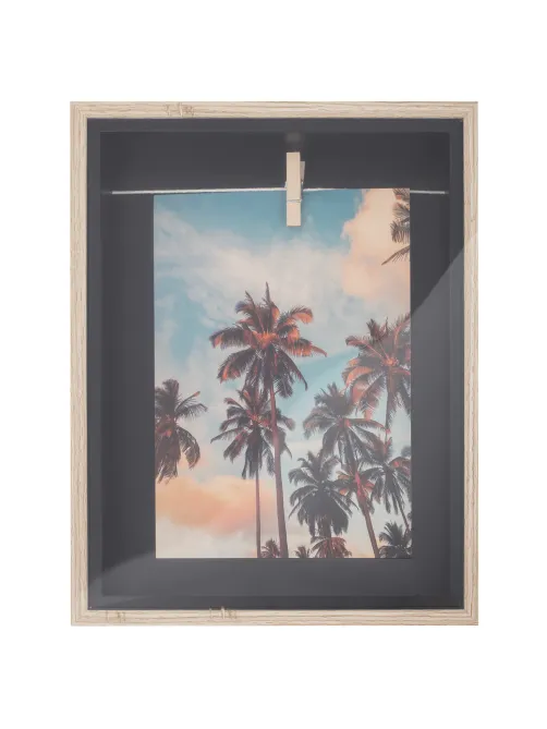 Рамка из МДФ BRAUBERG LOFT BLACK BOX, фото 13х18 см, с прищепкой, 20х25 см, 391290