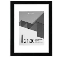Рамка 21х30 см с паспарту 15х21 см небьющаяся, багет 20 мм, пластик, BRAUBERG 