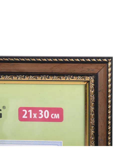Рамка 21х30 см, пластик, багет 30 мм, BRAUBERG 