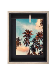 Рамка из МДФ BRAUBERG LOFT BLACK BOX, фото 13х18 см, с прищепкой, 20х25 см, 391290