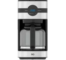 Кофеварка капельная BQ (БИ-КЬЮ) CM2002, 900 Вт, объем 1,5 л, поддержание температуры, серебристая, 86198275