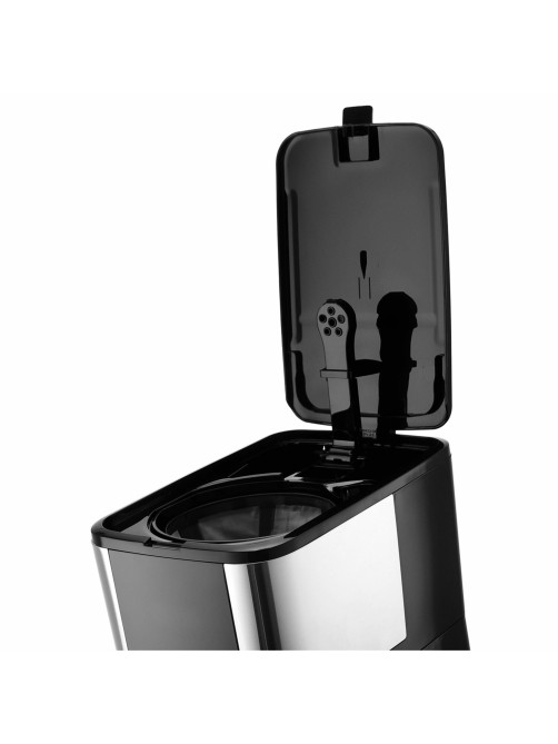 Кофеварка капельная BRAYER BR1125, 900 Вт, объем 1,25 л, LED-дисплей, термокружка в ПОДАРОК, черная