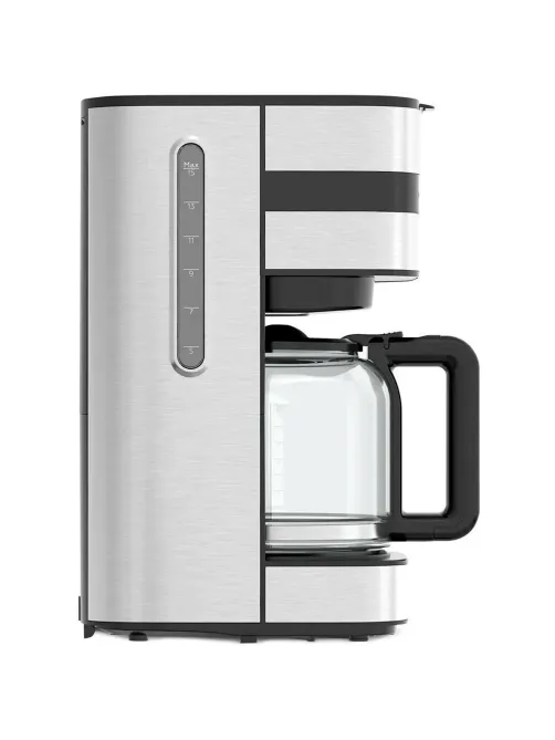 Кофеварка капельная BQ (БИ-КЬЮ) CM2002, 900 Вт, объем 1,5 л, поддержание температуры, серебристая, 86198275