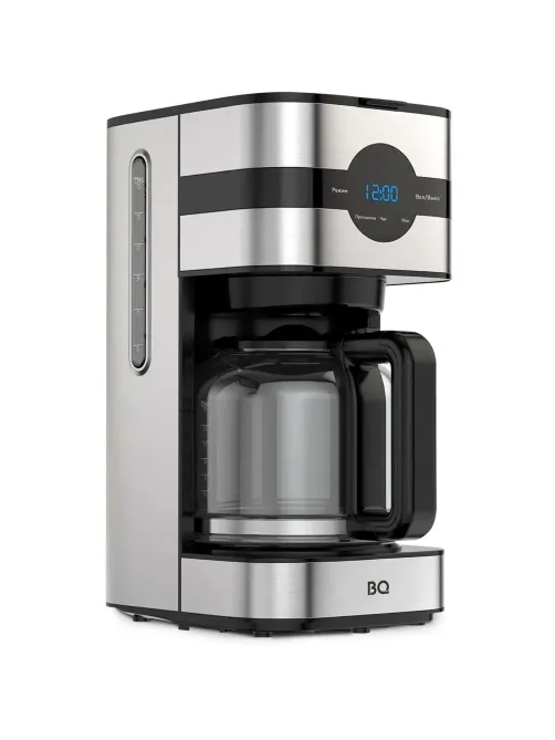 Кофеварка капельная BQ (БИ-КЬЮ) CM2002, 900 Вт, объем 1,5 л, поддержание температуры, серебристая, 86198275
