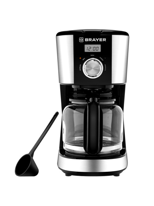 Кофеварка капельная BRAYER BR1122, 900 Вт, объем 1,5 л, черная