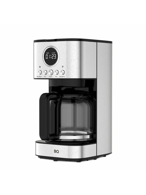 Кофеварка капельная BQ (БИ-КЬЮ) CM1007, 900 Вт, объем 1,5 л, поддержание температуры, серебристая, 86198274