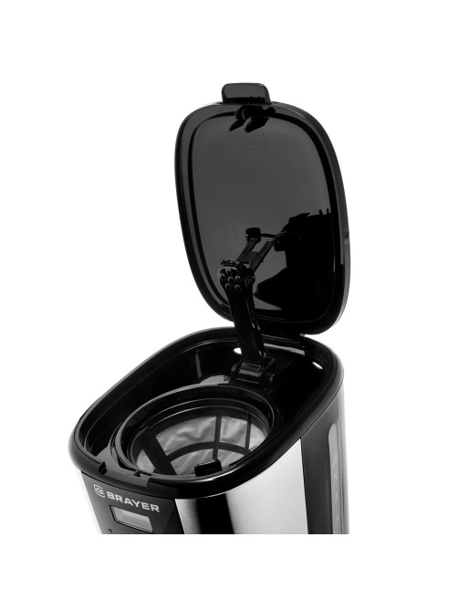 Кофеварка капельная BRAYER BR1122, 900 Вт, объем 1,5 л, черная