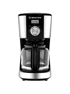 Кофеварка капельная BRAYER BR1122, 900 Вт, объем 1,5 л, черная